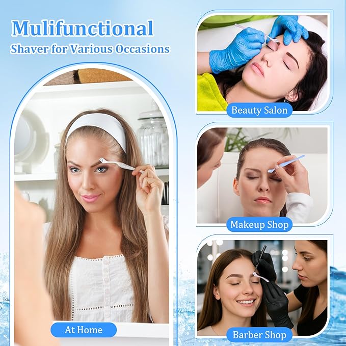 6pcs Small Eye Brow Razors For Women, Portable Mini Eyebrow Razor Trimmer, Face Razors Eyebrow Shaver For Facial Hair Lip, Shaving Removal Tool With Precision Cover