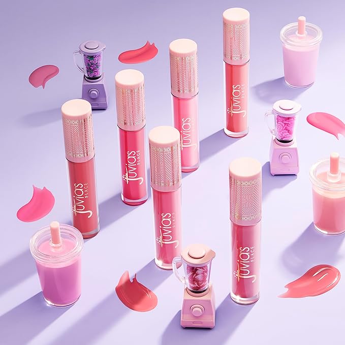 Juvia's Place Smoothie Lip Gloss Guava Berry - Hydrating Cream Lipgloss with Pink & Mauve Tones - Non Sticky Plumping Glosses - High Shine Lipgloss for Women - Lip Plumper with Cocoa Butter & Chia Oil