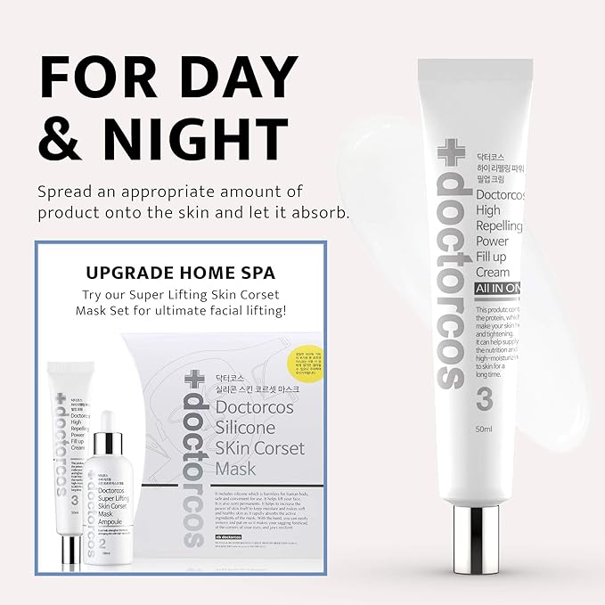 DOCTORCOS High Repelling Power Fill-up Wrinkle Cream for Women (1.7 oz) | Full Face and Under Eye Lifting Cream for Wrinkles | Fine Line Cream For Day and Night Use | Korean Skin Care Products