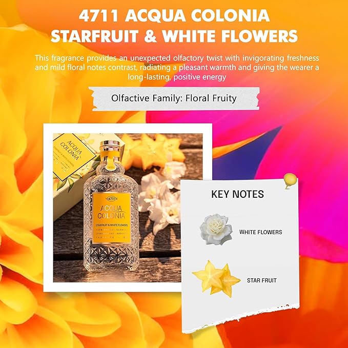 Muelhens 4711 Acqua Colonia Starfruit and White Flowers for Unisex - 5.7 oz EDC Spray