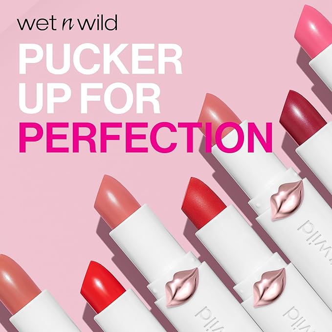 wet n wild Lipstick Mega Last High-Shine Lipstick Lip Color Makeup, Rosé And Slay (Pack of 2)