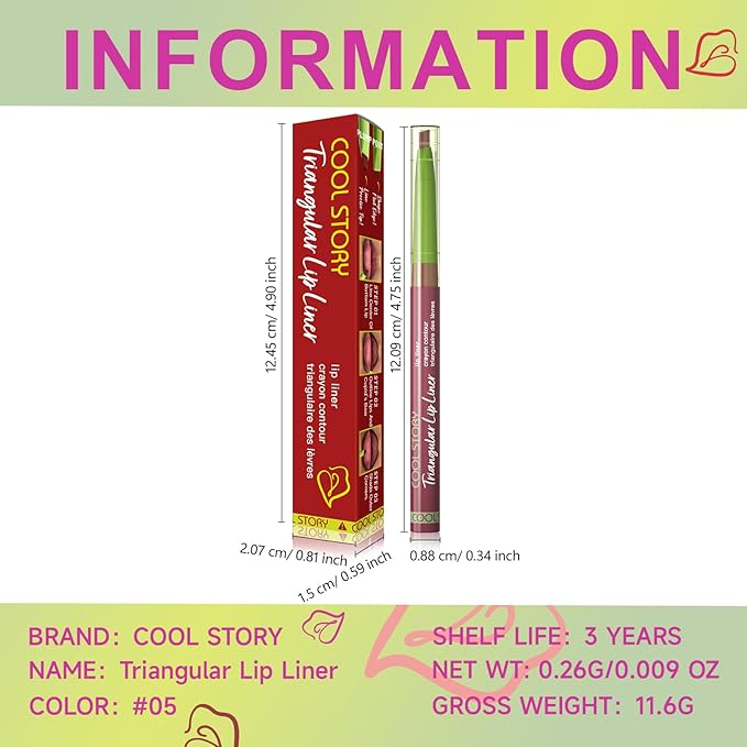 COOL STORY Lip Liner Pencil Stain Long Lasting Waterproof Makeup