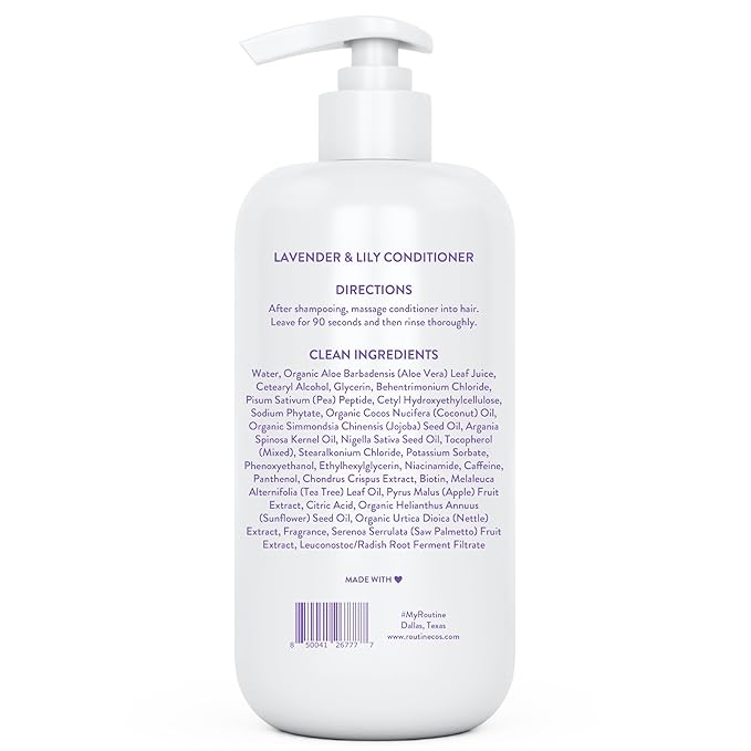 Routine Wellness Anti-Thinning Deep Conditioner for Thinning Hair - DHT Blocker for Hair Loss in Men & Women - Promotes Healthy Hair -Lavender & Lily 14oz
