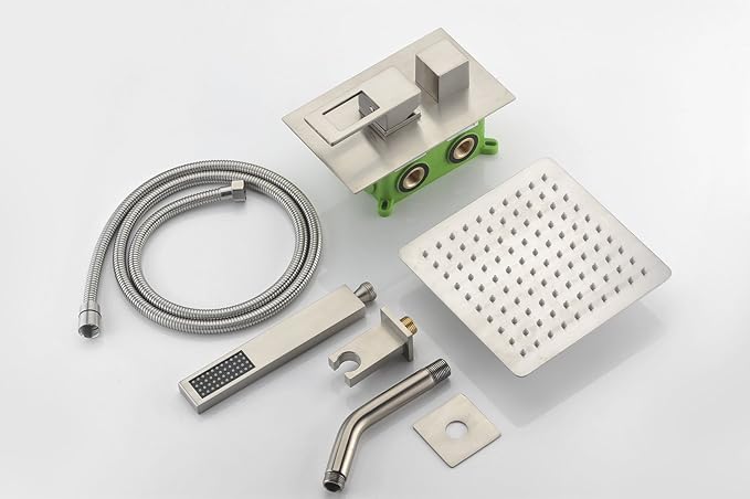SUMERAIN Shower Faucet Brushed Nickel,Rough-in Valve Included and Complete Metal Components,Customized Acceptable