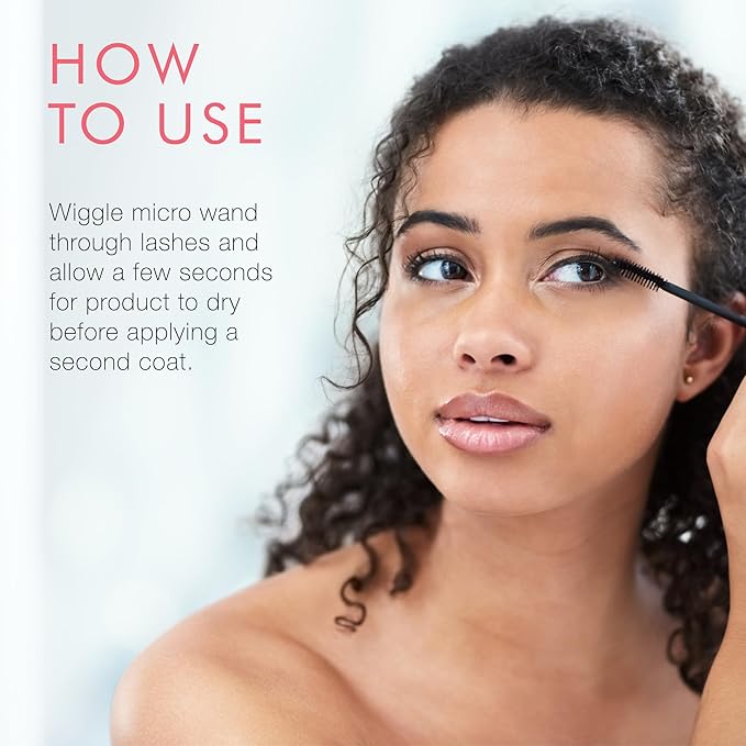 Beauty for Real Hi-Def Mascara, Just Black - Set of 2 - Defining & Volumizing Lash Definer - Humidity & Smudge Proof - Micro Brush Ensures Versatile Application - 1.5 oz