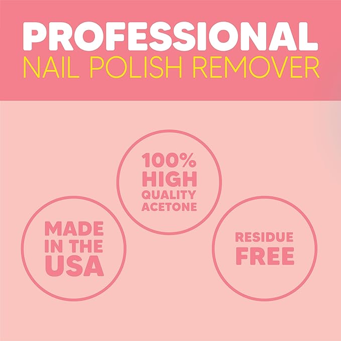Onyx Professional Coconut Scented Nail Polish Remover with Nail File, 16 oz, Maximum Strength Soak Off Gel Polish Remover, Vitamin E & Grape Seed Oil Enriched Nourishing Formula