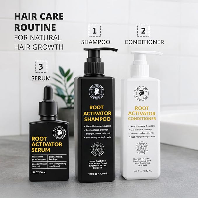 Hair Growth Shampoo and Conditioner Set: Sulfate Free Hair Growth Root Activator Thickening Shampoo for Hair Loss and Thinning Hair - Hair Loss RegrowthTreatments for Women Men