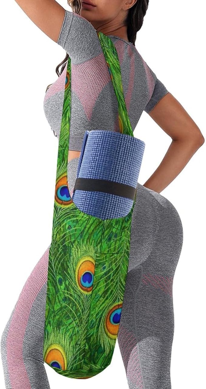 Large Yoga Mat Bag Fit Most Size for Ladies Yoga Mats Carrier Bags Multi-Functional Exercise Mat Holder Storage Bag