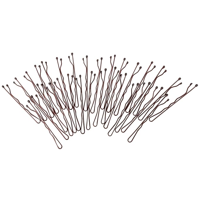 Tbestmax 800 Pcs Hair Bobby Pins, 2 Inch Brown Hairpins with Box for Women Lady Girls Kids, Invisible Wave Hairgrip Barrette Hair Clip Bulk Hair Accessories