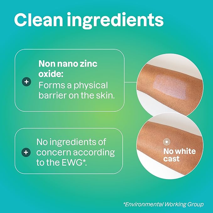 ATTITUDE Mineral Sunscreen Stick with Zinc Oxide, SPF 30, EWG Verified, Plastic-Free, Broad Spectrum UVA/UVB Protection, Dermatologically Tested, Vegan, Unscented, 2.1 Ounces