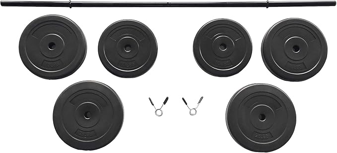 BalanceFrom 100-Pound Barbell Set Includes the Bar and Clips