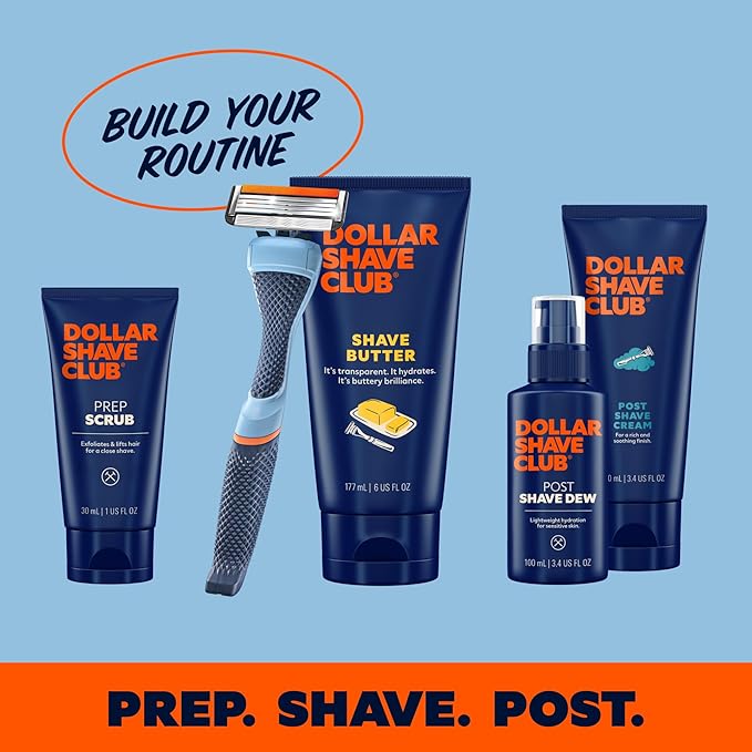 Dollar Shave Club | 4 Blade Razor Refills (16 Pack) | Swift Rinse Blades for Longer and Thicker Hair