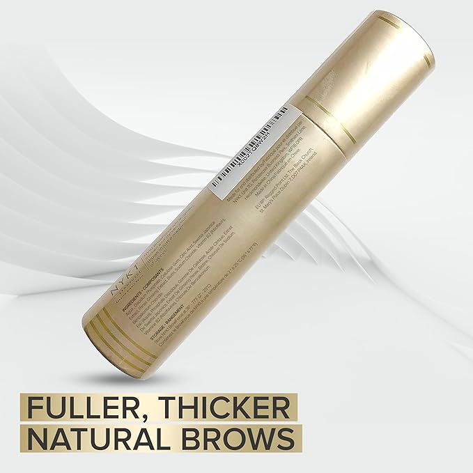 NYK1 CONCENTRATED Eyebrow Growth Serum For Thicker Brows (XL - 8ml) BrowForce Eyebrow Serum To Grow Brows Fuller Thicker Natural Eye Brow - Advanced Brow Growth Serums Formula For Eyebrows Regrowth