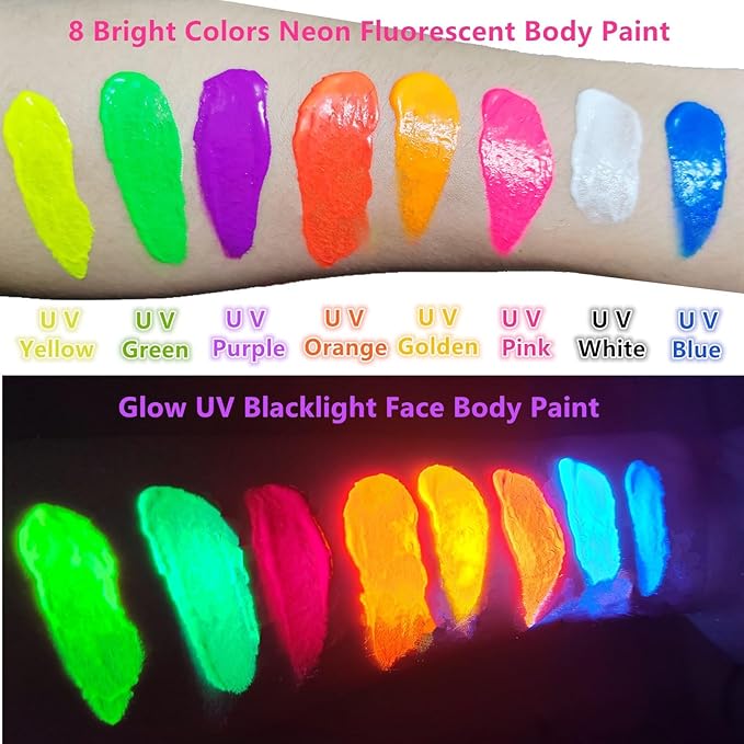 Go Ho Neon Gold Body Paint Washable(2.,),under UV 37oz