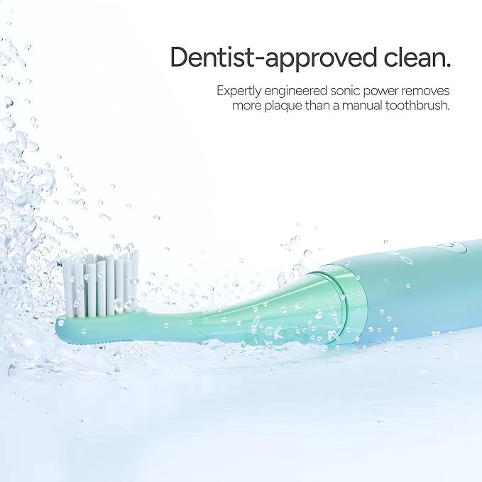 ORDO Lite Sonic Toothbrush, Electric Toothbrushes with 35,000 Pulses Per Min, Dual Modes, Over 5 Weeks Battery, Smart Timer, Waterproof, USB C, Sage