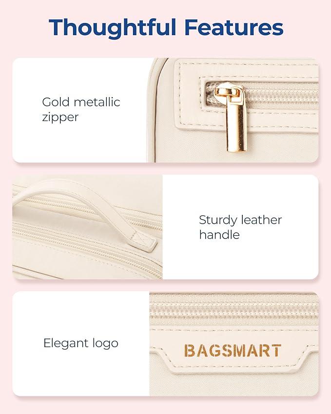 Bagsmart travel makeup bag large