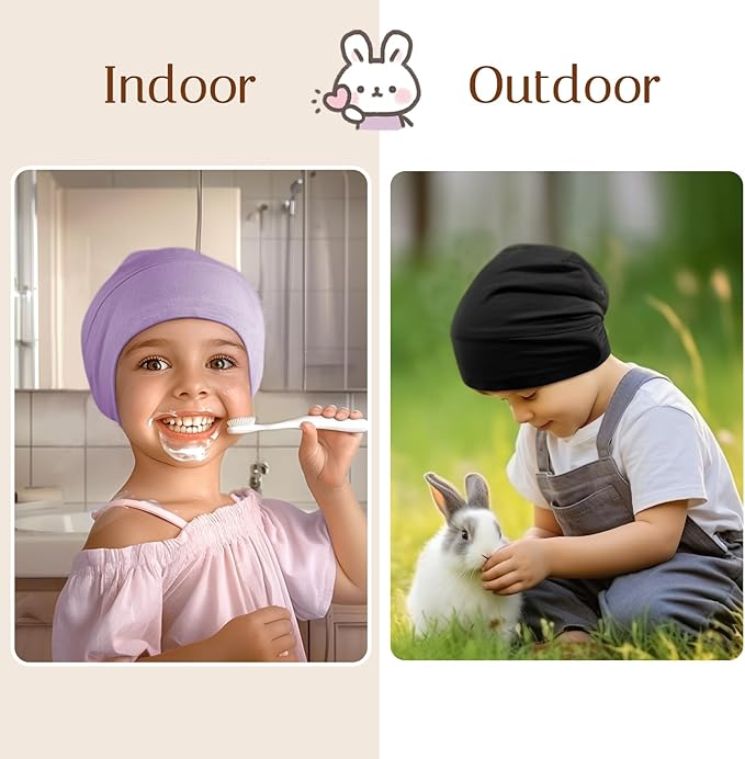 OLESILK Silk Baby Bonnet 6-12 Months: 100% Mulberry Silk & Modal, Anti-Frizz for Curly Hair, Adjustable Fit Growing Toddler