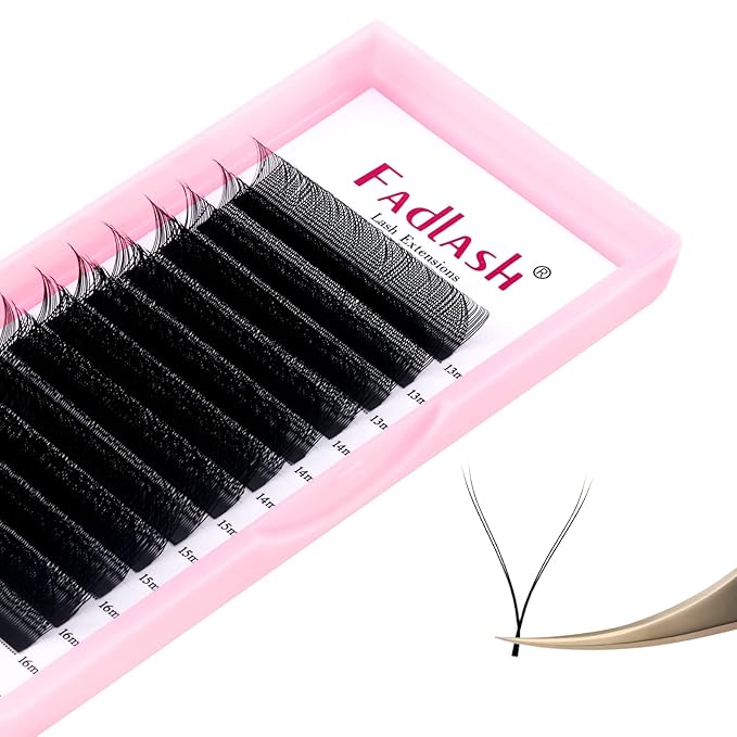 Y Lashes Extensions D Curl Mixed Tray Y Eyelash Extensions 2D 4D Premade Fans Weave Y Shape Faux Mink Matte Volume Lash Extensions Pre Fanned Wispies Crisscross (YY-0.07D, 13-16mm)