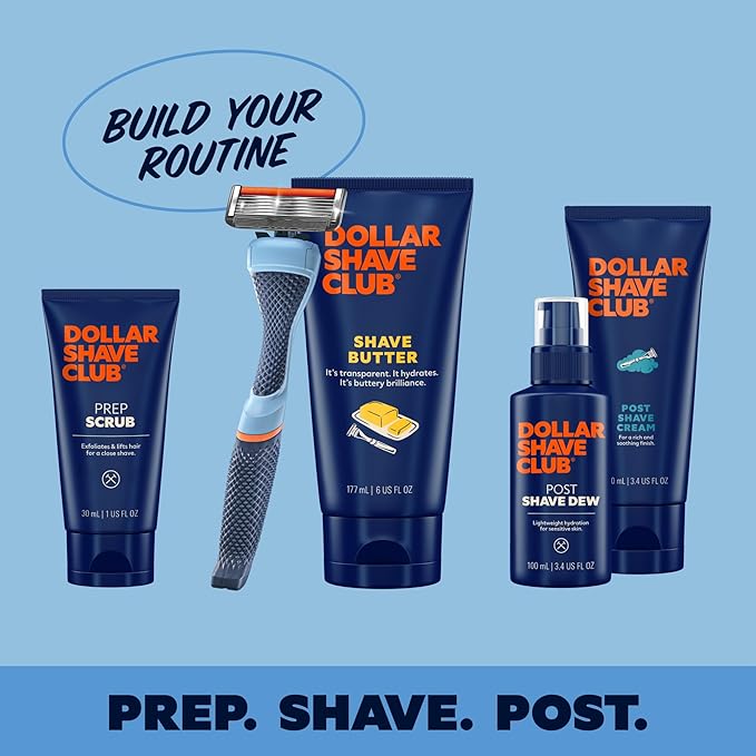 Dollar Shave Club | 6 Blade Razor Refills (8 Pack) | 6 Stainless Steel Blades for a Close & Comfortable Shave