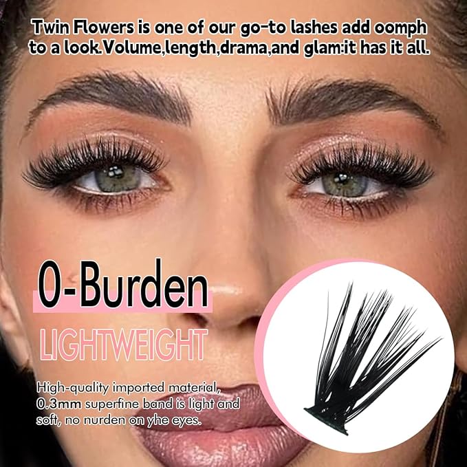 Natural Lash Clusters Kit Wispy Eyelash Clusters 120 pcs Cluster Eyelash Extensions C Curl Individual Lashes 10-16 mm Mix Length Natural Look (Left&Right 80D KIT 120Pcs)