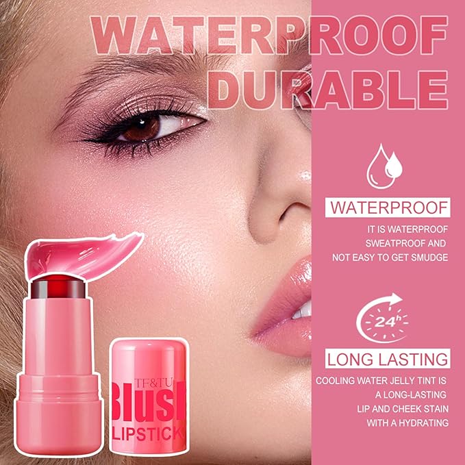4 Pcs Milk Water Jelly Tint Stick, Sheer Cooling