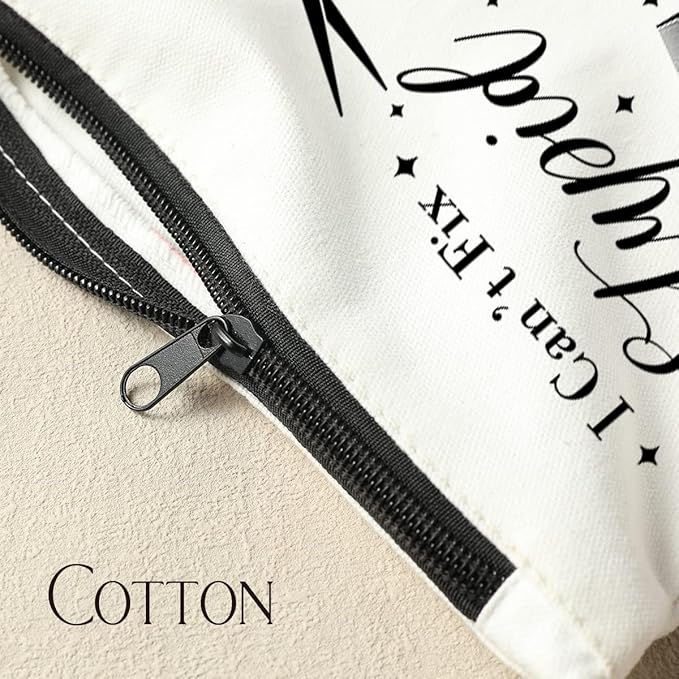 NBIAN Hair Stylist Makeup Bag, Hairdresser Gift, Hairdresser Gifts for Women I Can't Fix Stupid But I Can Fix Your Hair, Makeup Travel Case, Inspirational Hair Stylist Gift Valentine's Day Gift