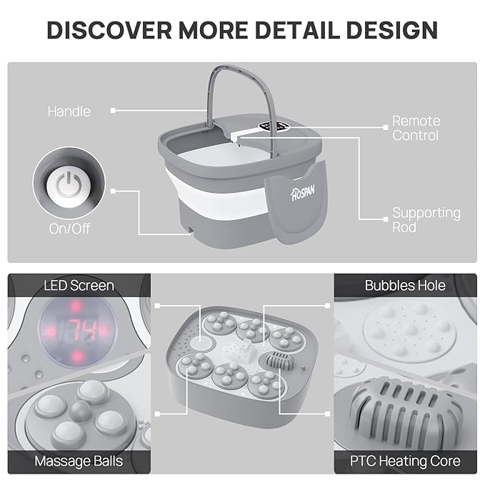 Hospan collapsible foot spa electric