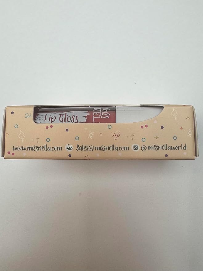 MISS NELLA Pink Secret Lip Gloss, Pink hydrating children Lip Gloss, watermelon scent, gentle on the skin. gives a sheer kiss of colour, with extra shine.