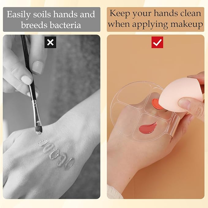 2 Pcs Makeup Hand Palette Foundation Palette Foundation