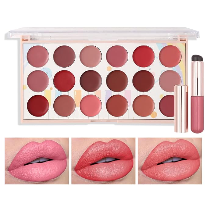 Long-Lasting Hydrating Lipgloss Makeup Sets for Girls and Women Waterproof Non-Sticky Lip Gloss Lip Stain Lipcolor with Soft Brush - Teen Girl Gifts Trendy Stuff and Instant Shine