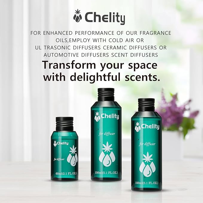 Chelity Santal Diffuser Oil (1033) - Inspired by Santal 33 - Premium Sandalwood Fragrance Oil for Waterless & Ultrasonic Diffusers - Luxury Home Scents, Candle & Soap Making (5.1, Santal)
