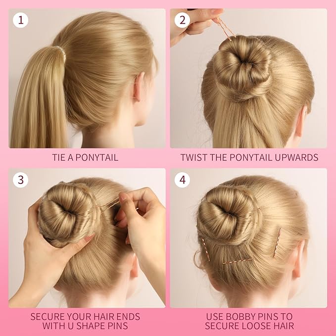 Teenitor 100Pcs Bobby Pins Rose Gold, Hair Pins, Rose Gold Bobby Pins Hair Pins for Women 2inch