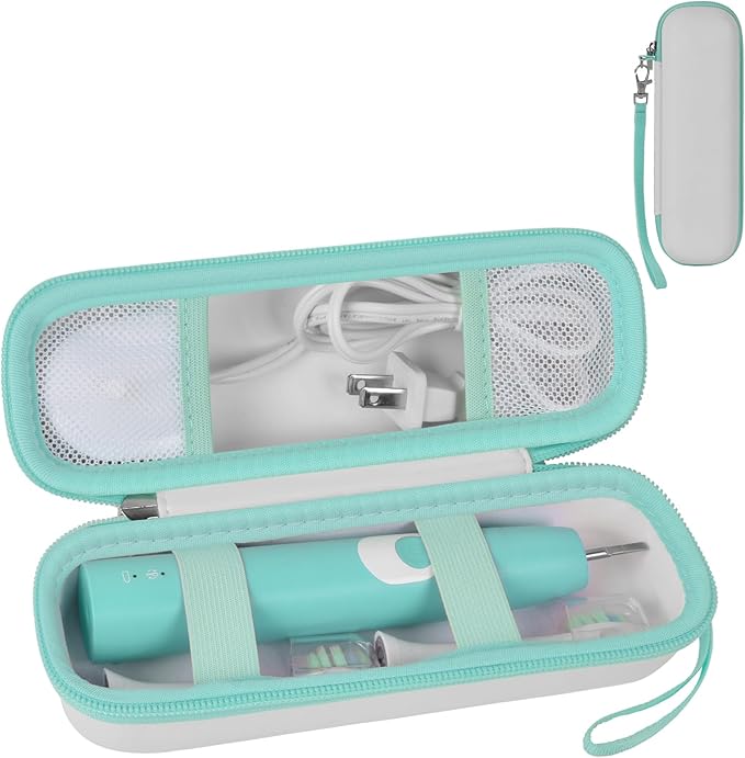 Toothbrush Travel Case Compatible with Oral-B Pro 1000 2000 3000 3500 5000 7500/ for Philips Sonicare ProtectiveClean 4100 6100 5100 6500 7500 Rechargeable Electric Toothbrush (Box Only) -White