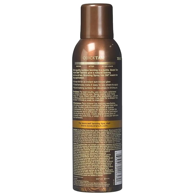 Body Drench Quick Tan Bronzing Spray Medium-Dark 6 Ounce (177ml) (2 Pack)
