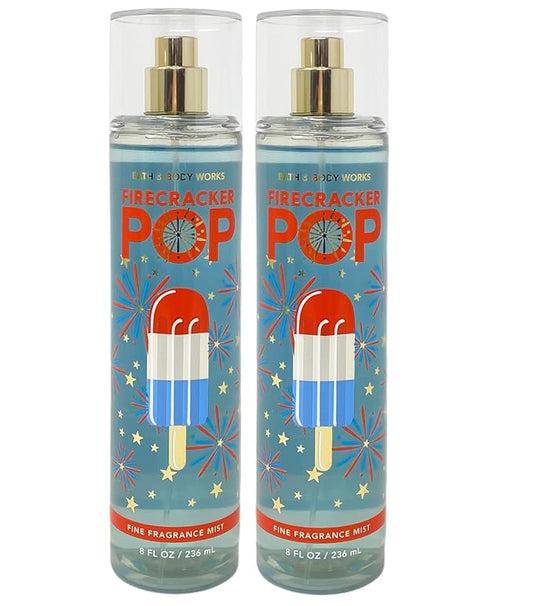 Bath and Body Works FireCracker Pop Fine Fragrance Mists Pack Of 2 8 oz. Bottles (FireCracker Pop)