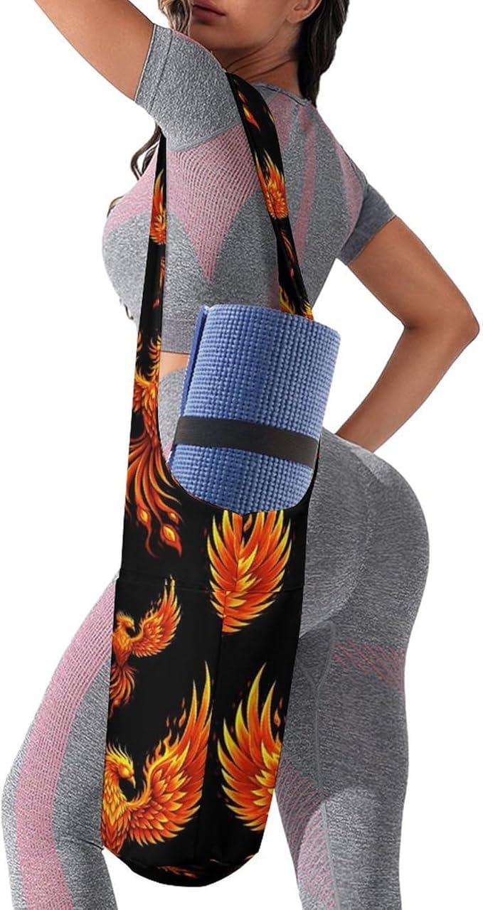 Portable Single Shoulder Yoga Mat Bag Carrier with Pocket Spacious Storage for Yoga Gym Fitness