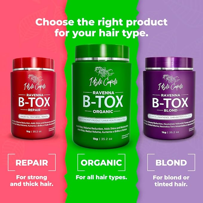 I Belli Capelli Ravenna Hair Straightening Kit – Organic Hair B-tox & Aloe Vera Mask – Anti-Frizz, Intense Hydration & Shine – Formaldehyde-Free B-otox Hair Treament For All Hair Types (2-Pack)