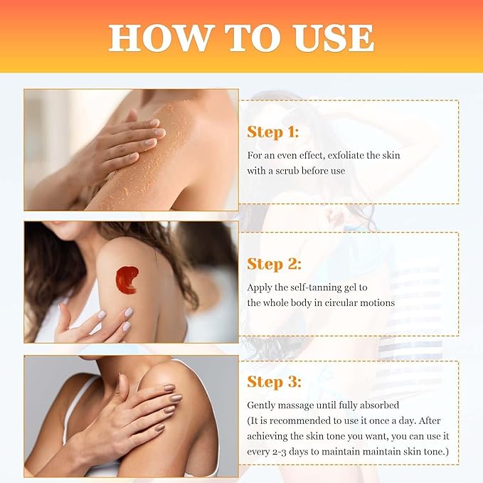 2024 Tanning Gel, Brown Tanning Gel, Tanning Accelerator Cream, Soft Brown Intensive Tanning Luxe Gel,carroten tanning gel, Tanning Luxe Gel, Tanning Cream for Sunbeds & Outdoor Sun (1PCS)