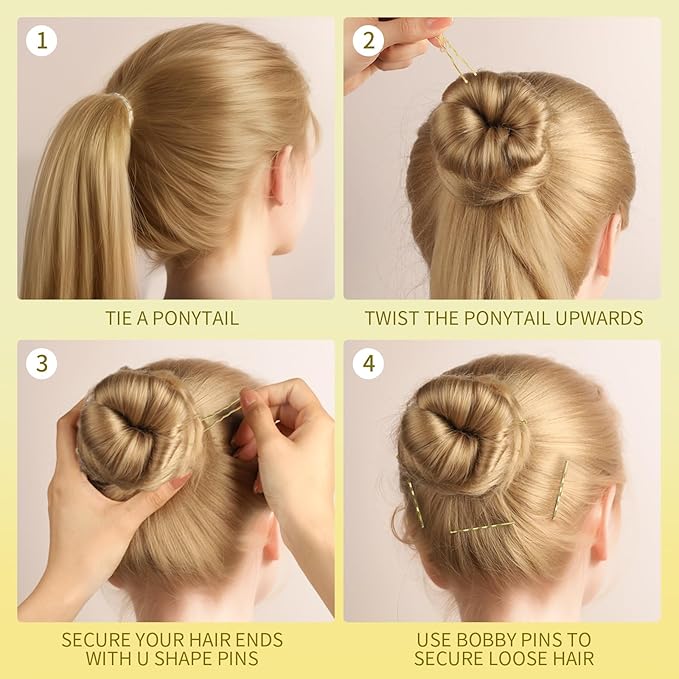 Teenitor 100Pcs Blonde Bobby Pins, Bobby Pins Blonde Gold Hair Pins, Gold Hair Pins for Women 2inch