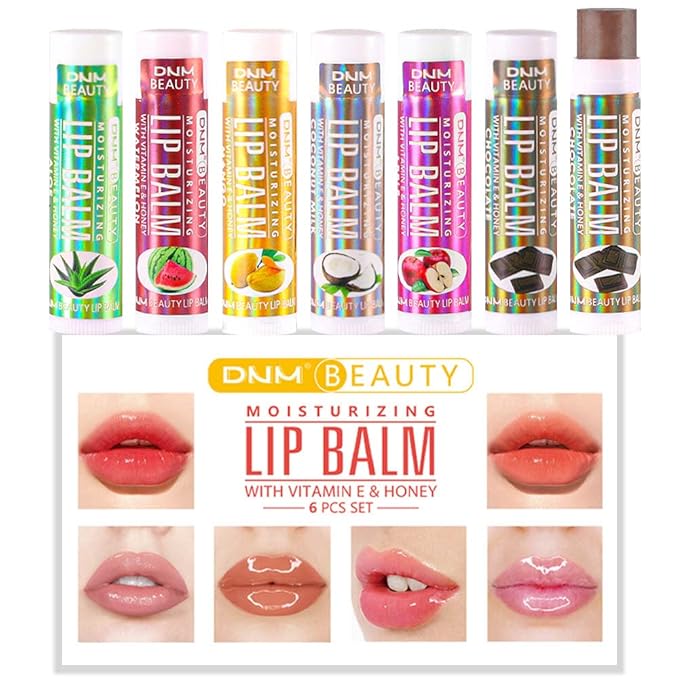 evpct 6Pcs Classic Fruit Flavour Flavored Moisturizing