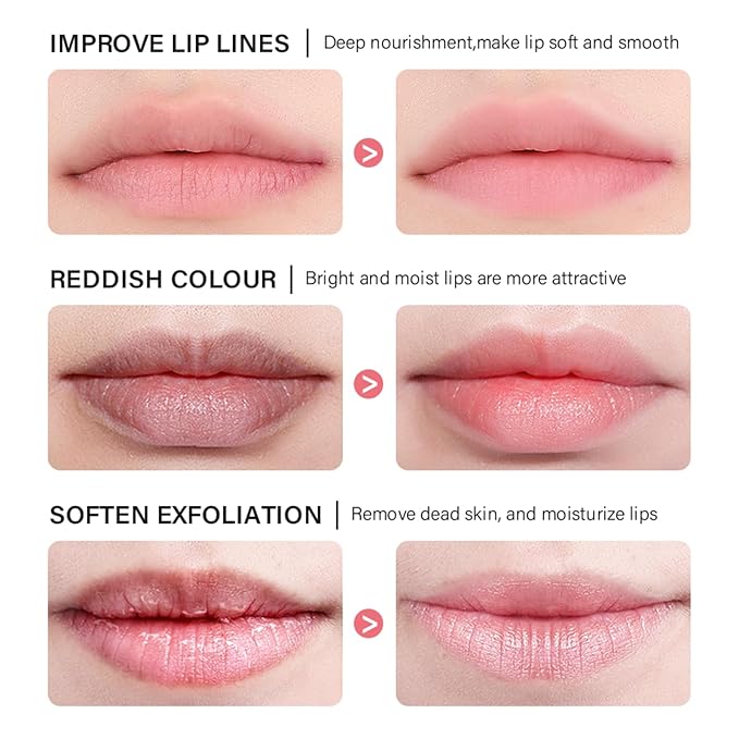 Lip Sleeping Mask,Moisturizing Lip Mask 0.7oz(01-Peach)