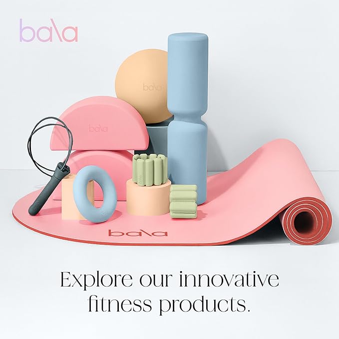 Bala Non-Weighted Exercise Ball - 8" Yoga Ball for Barre, Stretching, Strength & Core Training - Small Pilates Ball Workout Accessory with Mini Pump for Home Gym & Fitness Routines - 100% PVC