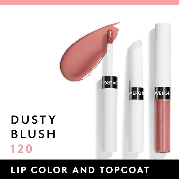 COVERGIRL, Outlast AllDay Lip Color with Moisturizing Topcoat New Neutrals Shade Collection 120 Dusty Blush, 1 Count