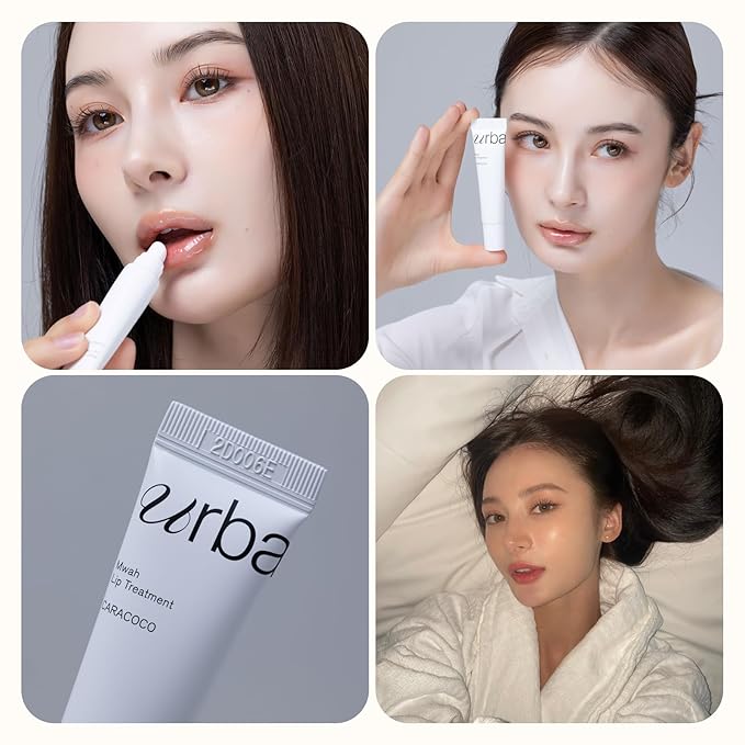Urbanand Mwah Lip Treatment CARACOCO, Vegan Korean Glossy Lip Balm, Shea Butter, Peptide, Glowy, Lightweight, Moisturize, for Dry, Chapped Lips (13g / 0.45 oz.)