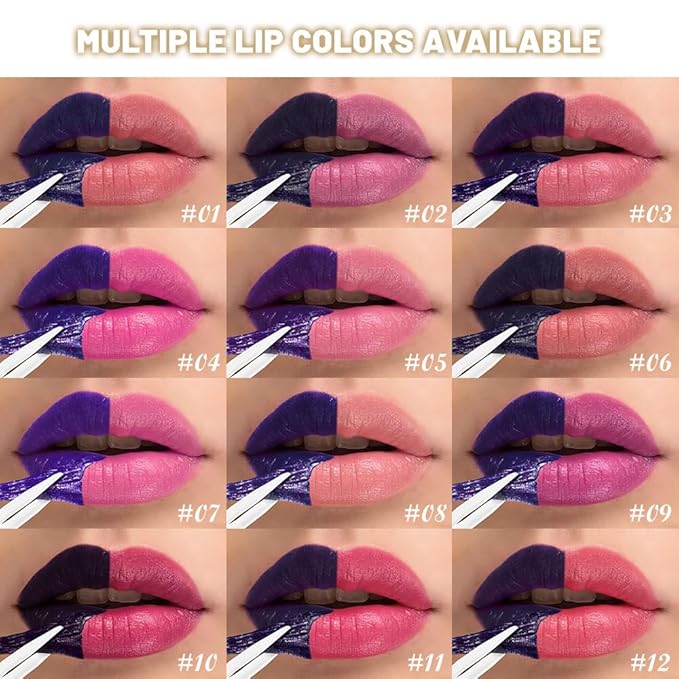 Kaely Cool Rose Lip Stain Peel Off Masque, Long Lasting Waterproof Smudge Proof Lip Tint, Non-Transfer Semi Permanent Lipliner Tattoo with Tweezer, Matte Finish, Vegan & Cruelty-Free, 11