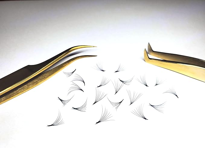 9D - 0.07 C and D Curl 1000 Premade volume fans loose Fans, Handmade eyelash extensions supplies Russian volume lash promade fan (9D - 0.07 - Curl D, 13mm)