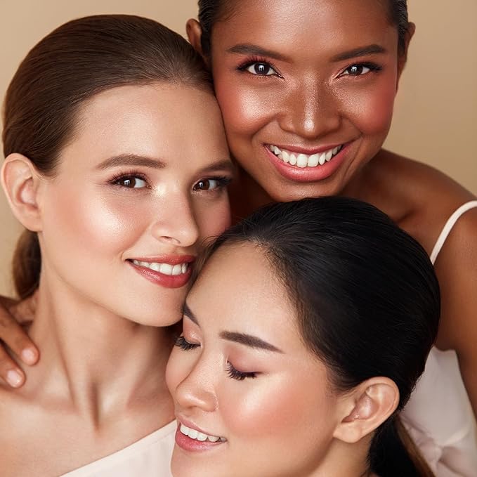 Color Nymph Liquid Makeup Wand Combo, Hydrating Light Tan Contour Glow Liquid Highlighter Pigmented Blush For Cheeks Fine Texture Natural Blend Long Lasting (Light Tan Contour+Blush+Highlighter)