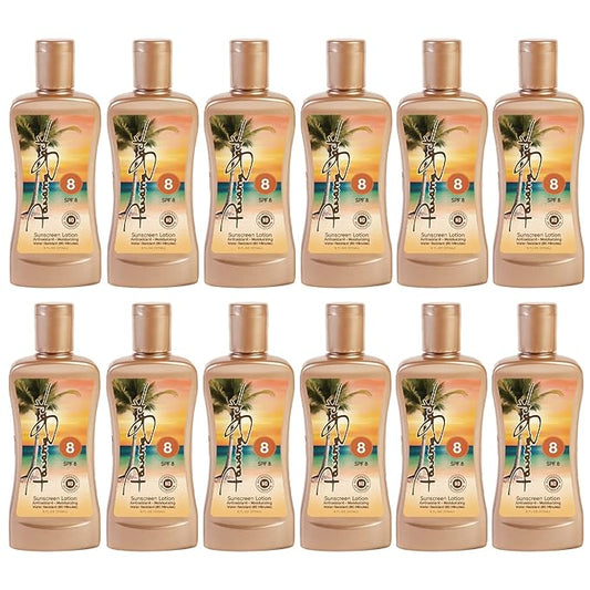 Panama Jack Sunscreen Tanning Lotion - SPF 8, PABA, Paraben, Gluten & Cruelty Free, Antioxidant Moisturizing Formula, 6 FL OZ (Pack of 12)