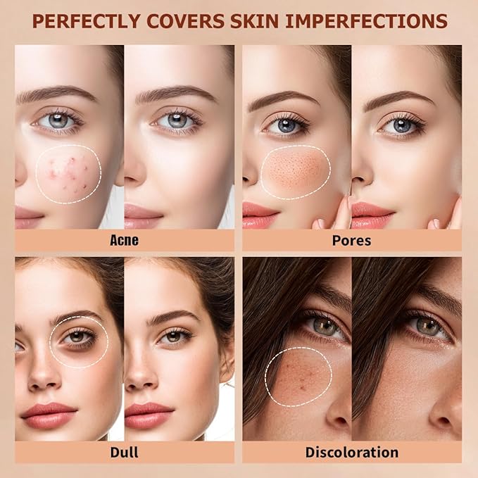 QIC Concealer Shade 130 β Full Coverage Concealer for Dark Circles & Spots, Warm Ivory Tone, Hydrating & Waterproof Under Eye Corrector for Mature Skin, Non-Cakey Finish (1.41 fl oz)