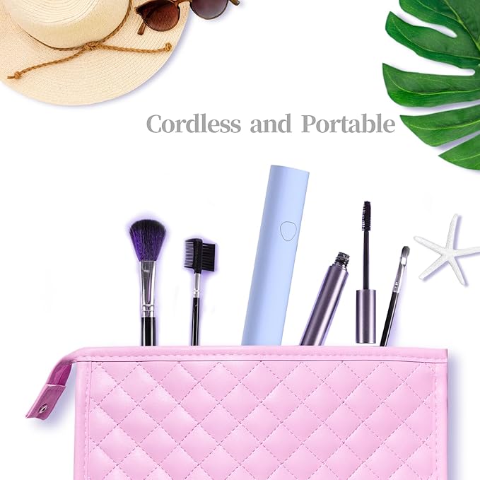 UV Light for Gel Nails, Denabuty Mini U V LED Nail Lamp Handheld with Stand, Portable Nail Dryer Rechargeable USB Cordless, Nail Light with 2 Timers for Fast Drying, Blue